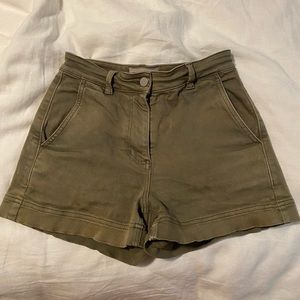 Everlane Cotton twill green short size 0